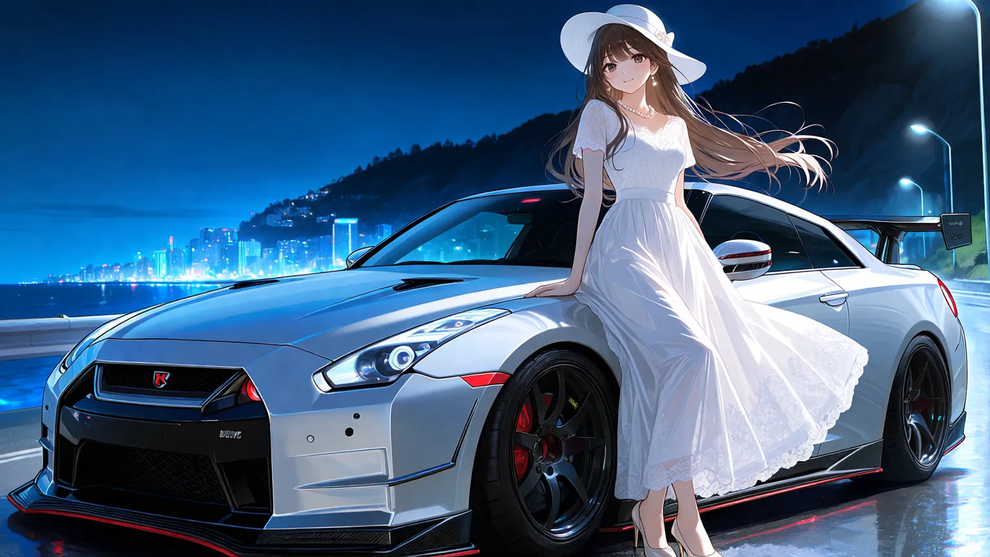 Anime Girl Free [Nissan GT-R NISMO R35&Anime girl].(Free)