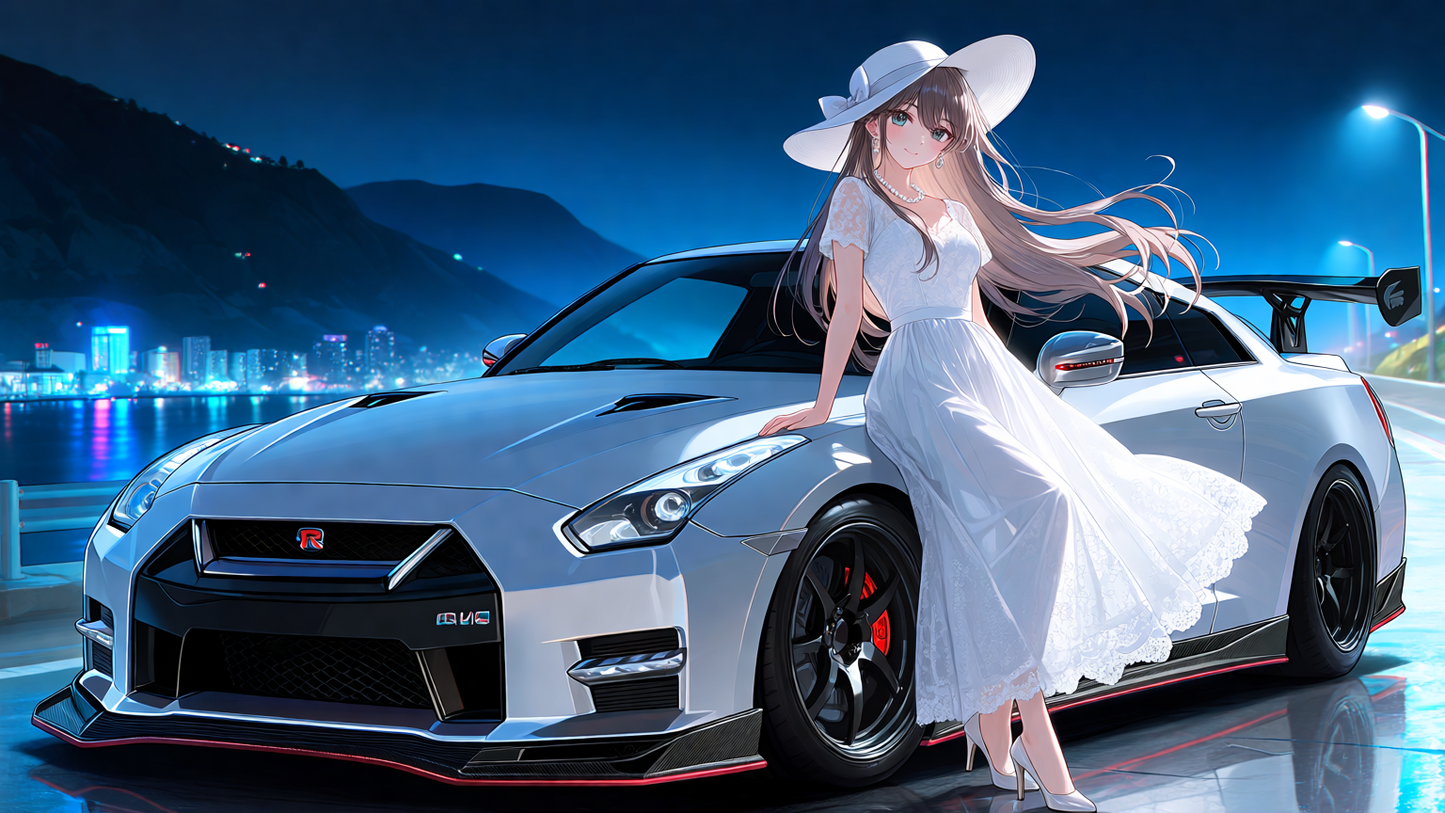 Anime Girl Free [Nissan GT-R NISMO R35&Anime girl].(Free)