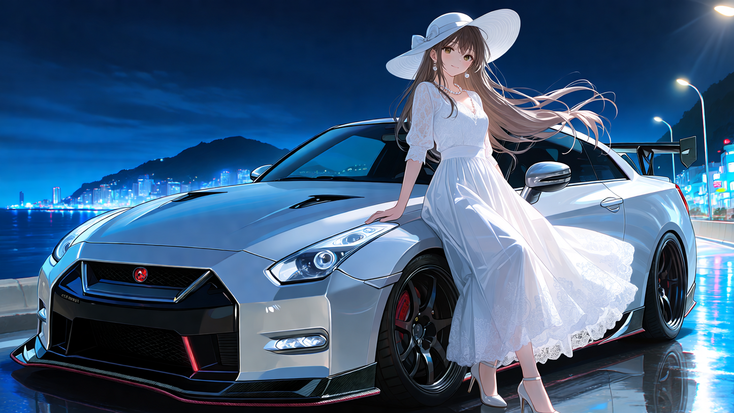 Anime Girl Free [Nissan GT-R NISMO R35&Anime girl].(Free)
