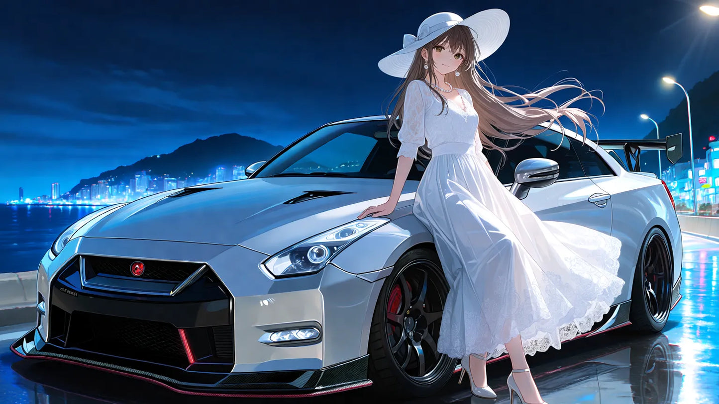 Anime Girl Free [Nissan GT-R NISMO R35&Anime girl].(Free)
