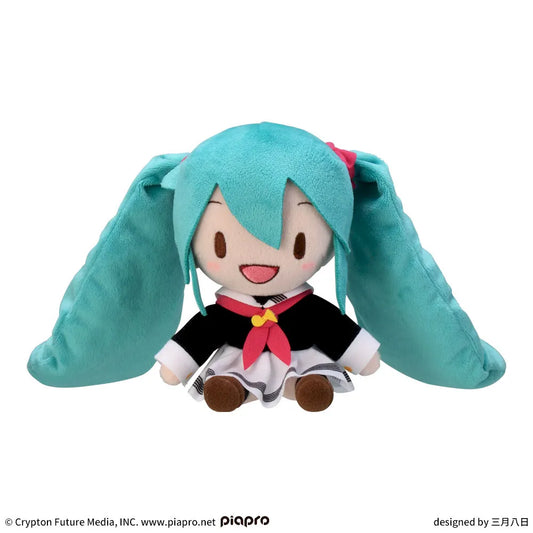 Hatsune Miku Series Fuwapuchi Mini Plush Toy Hatsune Miku School Uniform Ver., Stuffed Animals, animota