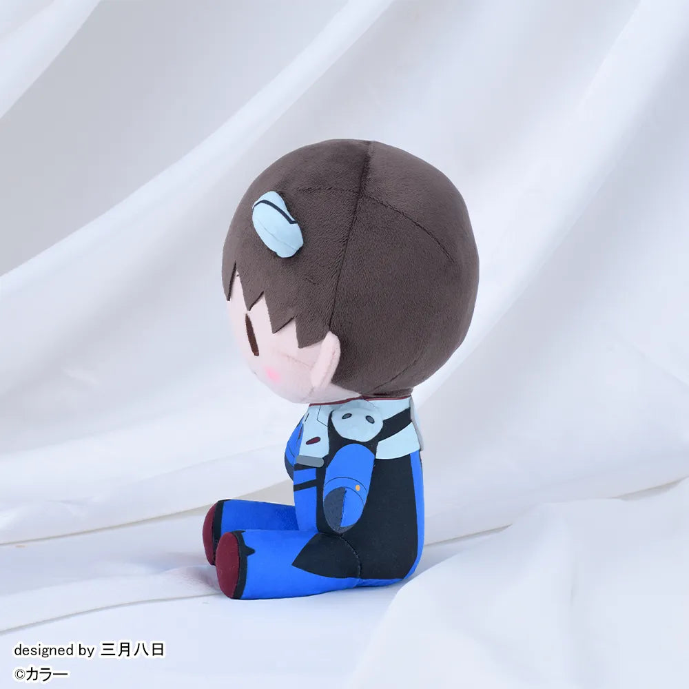 Evangelion Series Fuwapuchi M Plush Toy Shinji B (Right), Stuffed Animals, animota