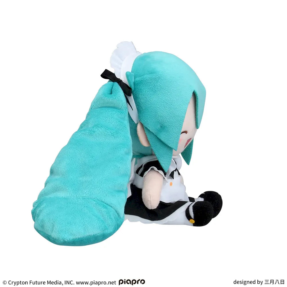 Hatsune Miku Series Fuwapuchi Mini Plush Toy Hatsune Miku Maid Ver.
