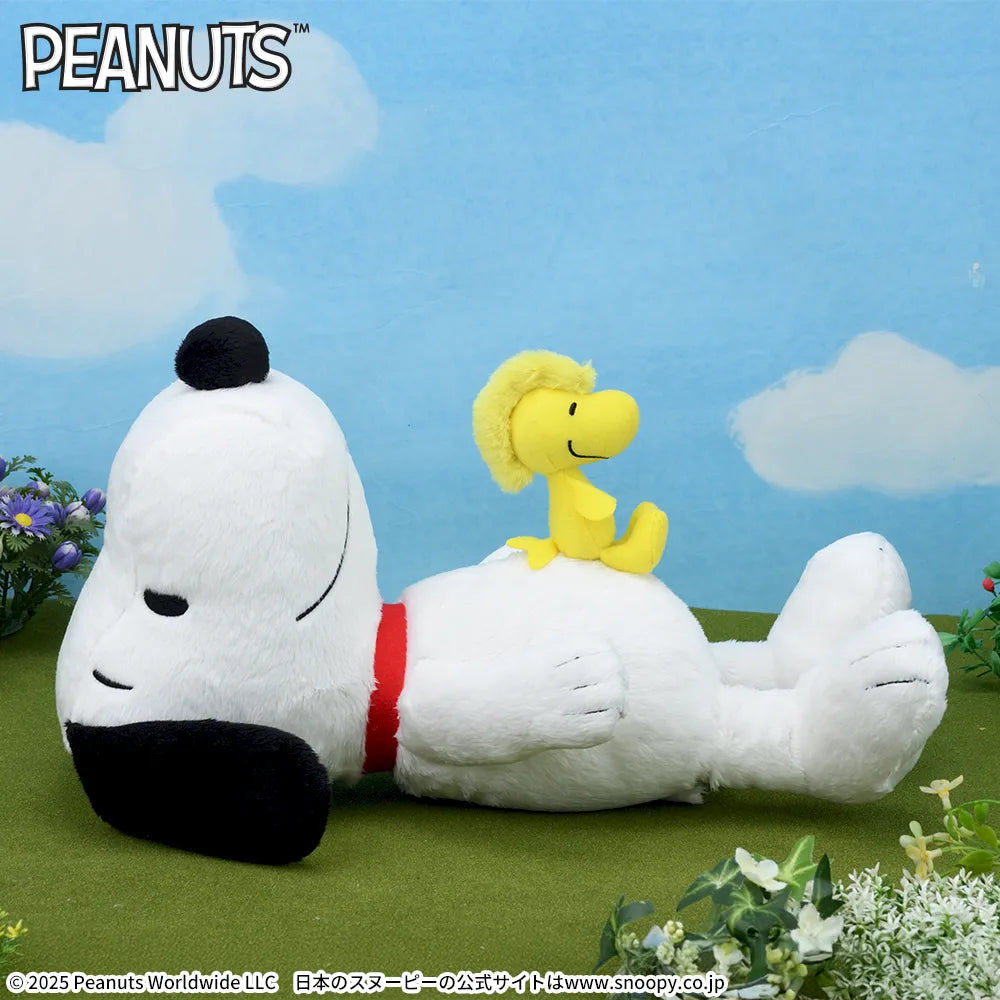 Snoopy™ L Plush Snoopy & Woodstock – Tummy Ver.