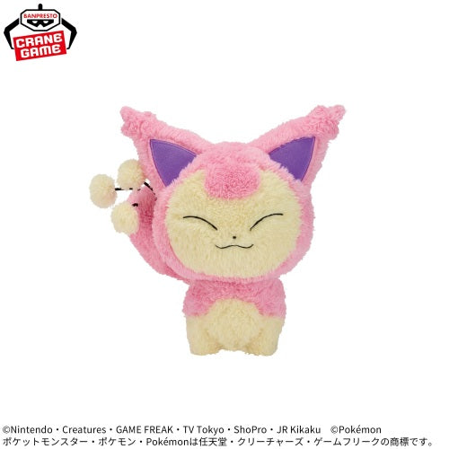 Pokémon - Mofugutto Hokkori Iyasareru Plush Toy - Skitty & Rowlet - Skitty