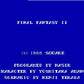 FINAL FANTASYII.Nintendo Famicom Japanese Version
