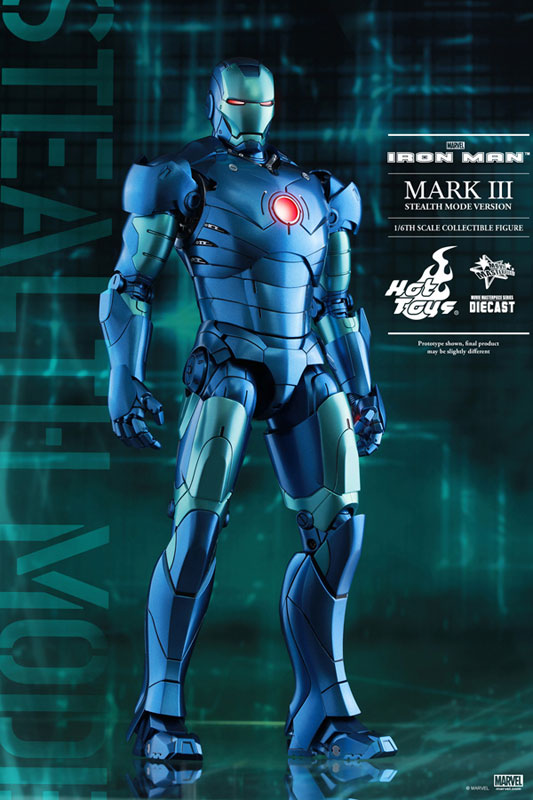 Movie Masterpiece DIECAST - Iron Man 1/6 Iron Man Mark 3 (Blue Stealth Version) [MARVEL Harajuku Pop Store Exclusive]