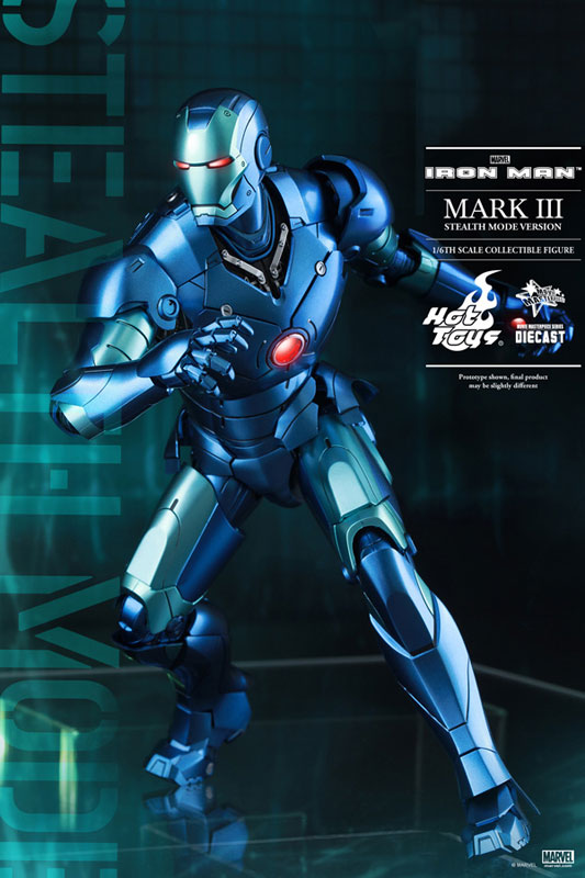 Movie Masterpiece DIECAST - Iron Man 1/6 Iron Man Mark 3 (Blue Stealth Version) [MARVEL Harajuku Pop Store Exclusive]