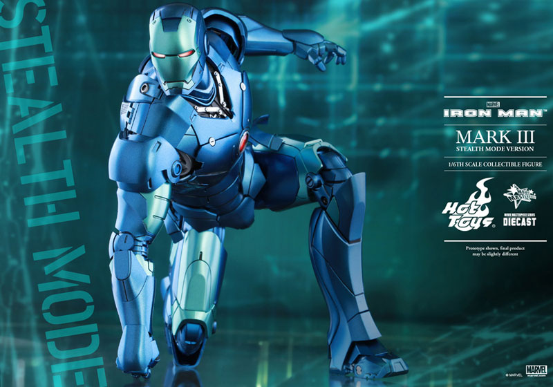 Movie Masterpiece DIECAST - Iron Man 1/6 Iron Man Mark 3 (Blue Stealth Version) [MARVEL Harajuku Pop Store Exclusive]