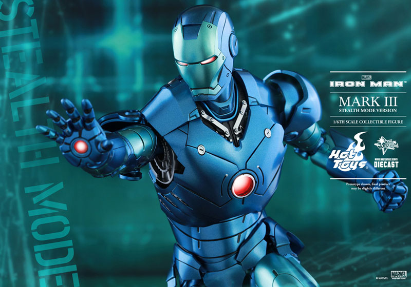 Movie Masterpiece DIECAST - Iron Man 1/6 Iron Man Mark 3 (Blue Stealth Version) [MARVEL Harajuku Pop Store Exclusive]