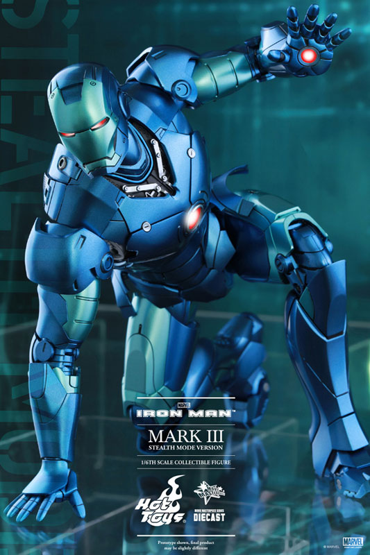 Movie Masterpiece DIECAST - Iron Man 1/6 Iron Man Mark 3 (Blue Stealth Version) [MARVEL Harajuku Pop Store Exclusive]