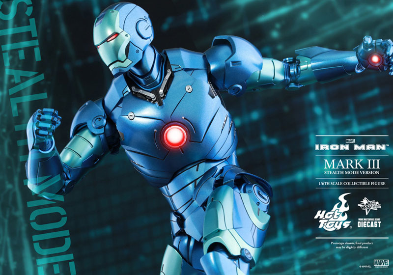 Movie Masterpiece DIECAST - Iron Man 1/6 Iron Man Mark 3 (Blue Stealth Version) [MARVEL Harajuku Pop Store Exclusive]