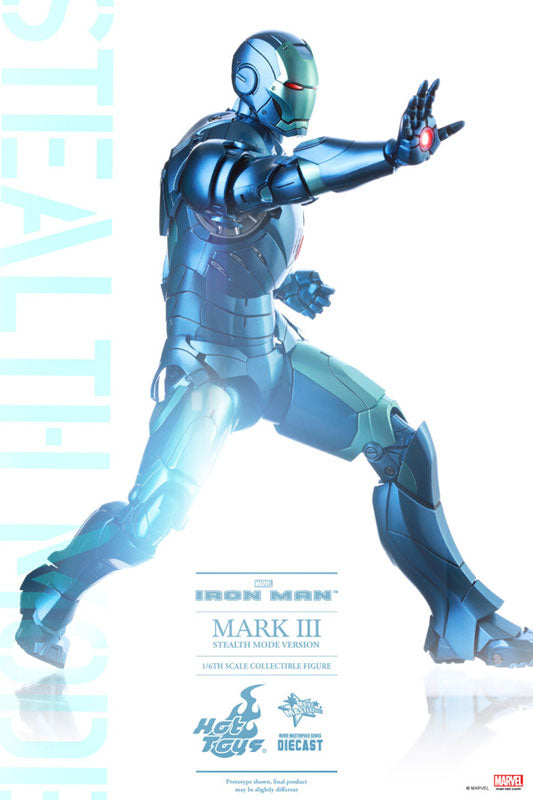 Movie Masterpiece DIECAST - Iron Man 1/6 Iron Man Mark 3 (Blue Stealth Version) [MARVEL Harajuku Pop Store Exclusive]