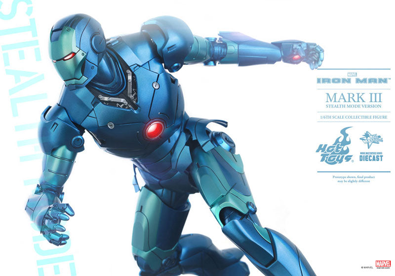 Movie Masterpiece DIECAST - Iron Man 1/6 Iron Man Mark 3 (Blue Stealth Version) [MARVEL Harajuku Pop Store Exclusive]