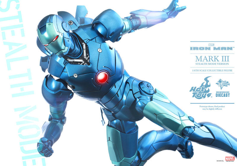 Movie Masterpiece DIECAST - Iron Man 1/6 Iron Man Mark 3 (Blue Stealth Version) [MARVEL Harajuku Pop Store Exclusive]