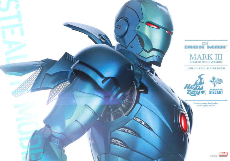 Movie Masterpiece DIECAST - Iron Man 1/6 Iron Man Mark 3 (Blue Stealth Version) [MARVEL Harajuku Pop Store Exclusive]