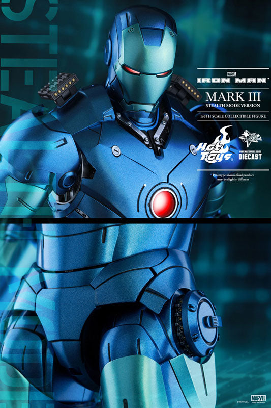 Movie Masterpiece DIECAST - Iron Man 1/6 Iron Man Mark 3 (Blue Stealth Version) [MARVEL Harajuku Pop Store Exclusive]