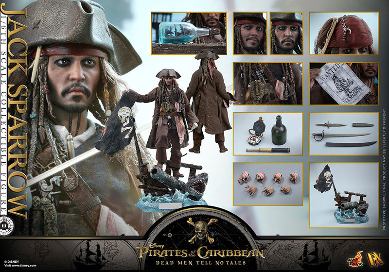 Movie Masterpiece DX "Pirates of the Caribbean: Dead men tell no tales" 1/6 Scale Figure Jack Sparrow