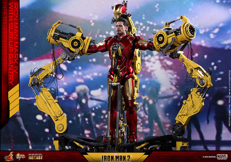 Movie Masterpiece DIECAST "Iron Man 2" 1/6 Scale Figure Iron Man Mark. 4 (w/Suit-Up Gantry)