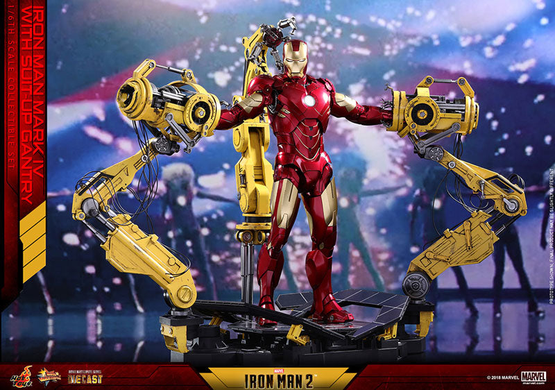 Movie Masterpiece DIECAST "Iron Man 2" 1/6 Scale Figure Iron Man Mark. 4 (w/Suit-Up Gantry)