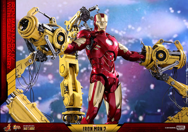 Movie Masterpiece DIECAST "Iron Man 2" 1/6 Scale Figure Iron Man Mark. 4 (w/Suit-Up Gantry)