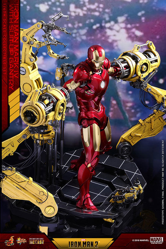 Movie Masterpiece DIECAST "Iron Man 2" 1/6 Scale Figure Iron Man Mark. 4 (w/Suit-Up Gantry)