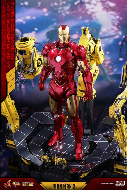 Movie Masterpiece DIECAST "Iron Man 2" 1/6 Scale Figure Iron Man Mark. 4 (w/Suit-Up Gantry)