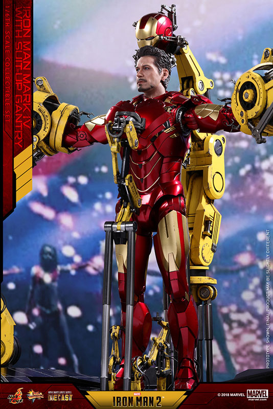 Movie Masterpiece DIECAST "Iron Man 2" 1/6 Scale Figure Iron Man Mark. 4 (w/Suit-Up Gantry)