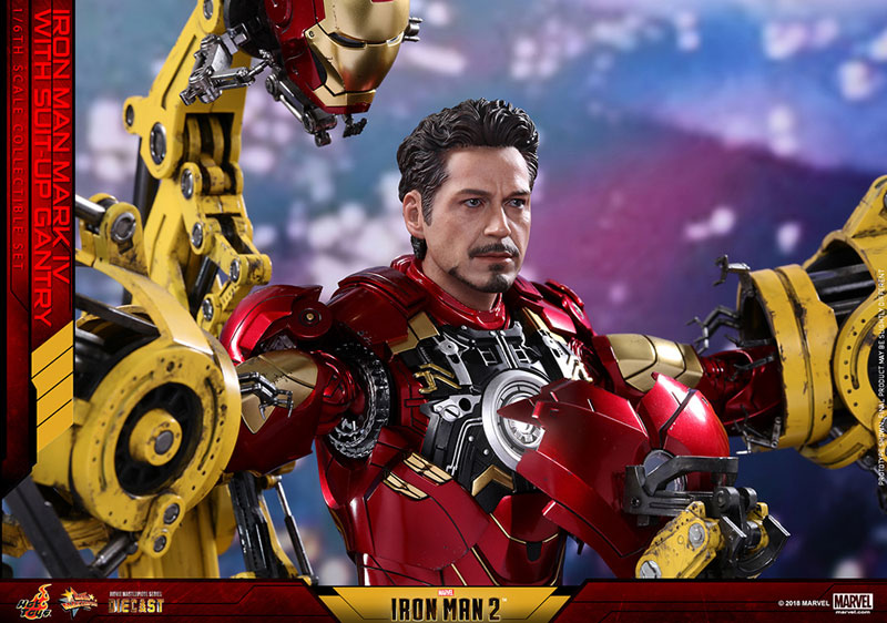 Movie Masterpiece DIECAST "Iron Man 2" 1/6 Scale Figure Iron Man Mark. 4 (w/Suit-Up Gantry)