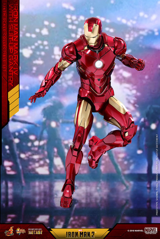 Movie Masterpiece DIECAST "Iron Man 2" 1/6 Scale Figure Iron Man Mark. 4 (w/Suit-Up Gantry)