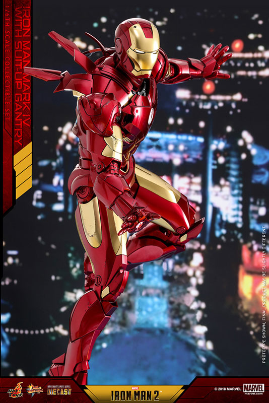 Movie Masterpiece DIECAST "Iron Man 2" 1/6 Scale Figure Iron Man Mark. 4 (w/Suit-Up Gantry)