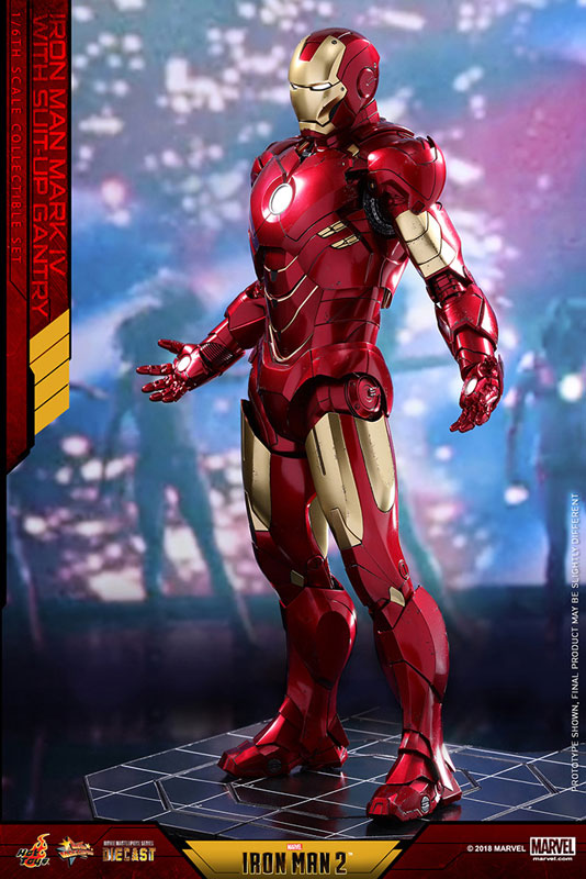 Movie Masterpiece DIECAST "Iron Man 2" 1/6 Scale Figure Iron Man Mark. 4 (w/Suit-Up Gantry)