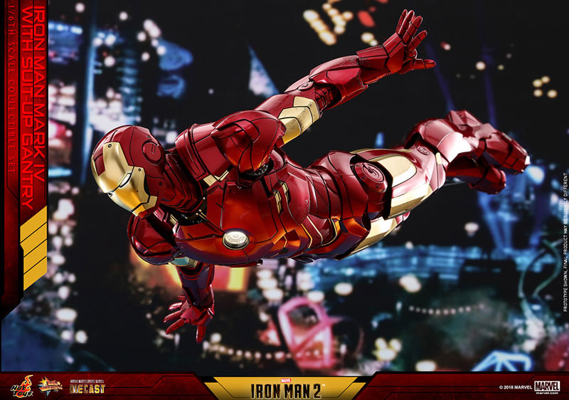 Movie Masterpiece DIECAST "Iron Man 2" 1/6 Scale Figure Iron Man Mark. 4 (w/Suit-Up Gantry)