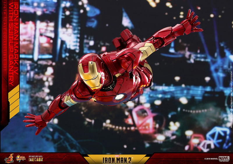 Movie Masterpiece DIECAST "Iron Man 2" 1/6 Scale Figure Iron Man Mark. 4 (w/Suit-Up Gantry)