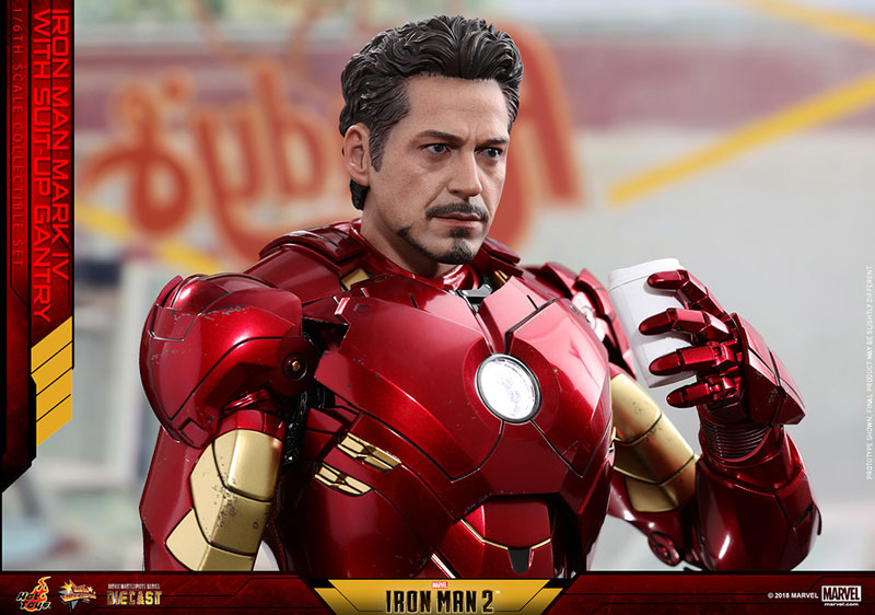 Movie Masterpiece DIECAST "Iron Man 2" 1/6 Scale Figure Iron Man Mark. 4 (w/Suit-Up Gantry)