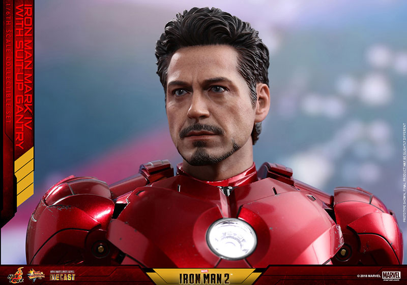 Movie Masterpiece DIECAST "Iron Man 2" 1/6 Scale Figure Iron Man Mark. 4 (w/Suit-Up Gantry)