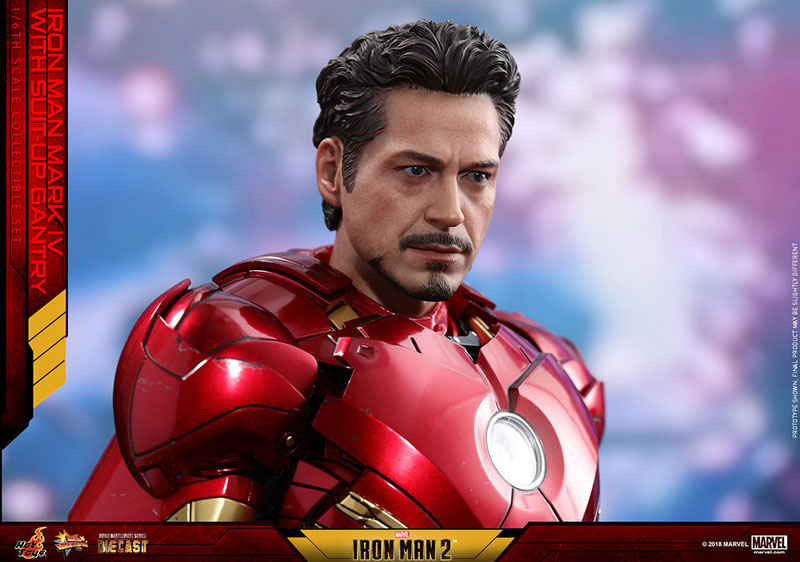 Movie Masterpiece DIECAST "Iron Man 2" 1/6 Scale Figure Iron Man Mark. 4 (w/Suit-Up Gantry)