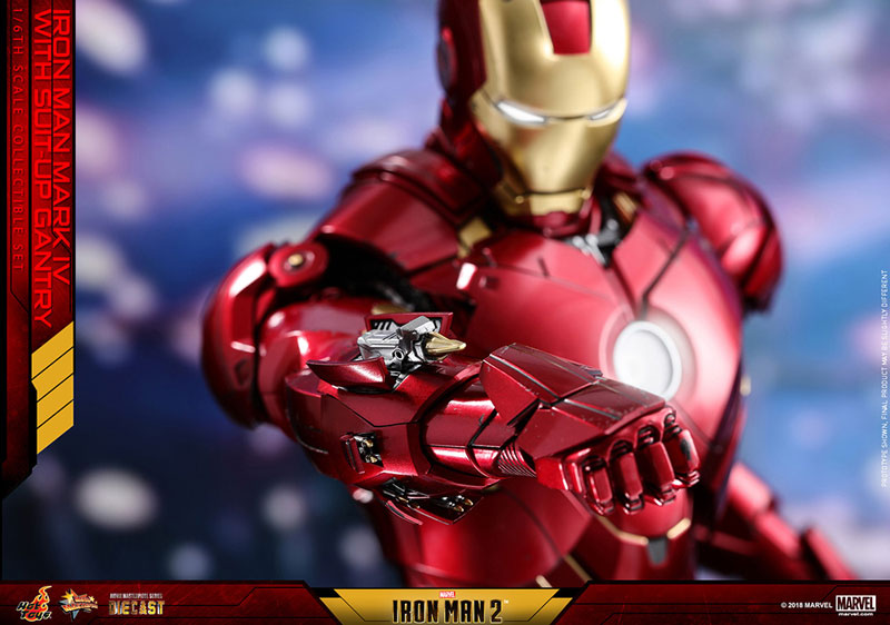 Movie Masterpiece DIECAST "Iron Man 2" 1/6 Scale Figure Iron Man Mark. 4 (w/Suit-Up Gantry)