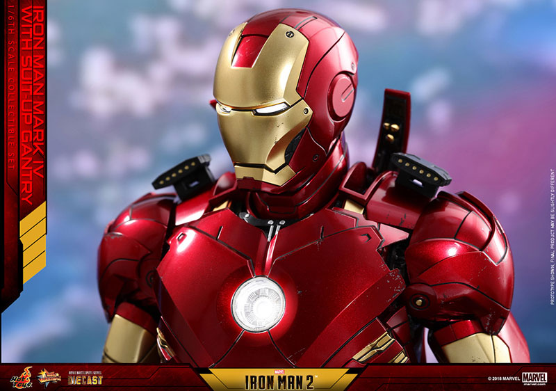 Movie Masterpiece DIECAST "Iron Man 2" 1/6 Scale Figure Iron Man Mark. 4 (w/Suit-Up Gantry)