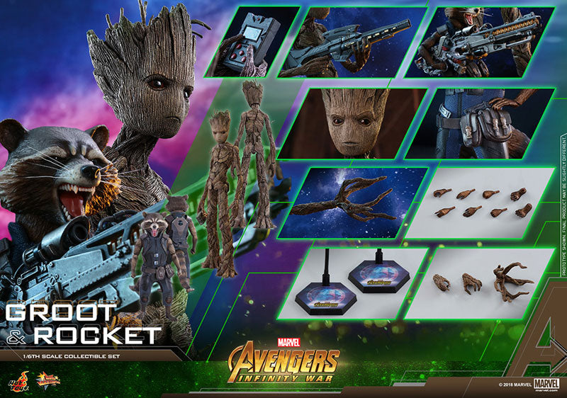 Movie Masterpiece "Avengers: Infinity War" 1/6 Scale Figure Groot & Rocket