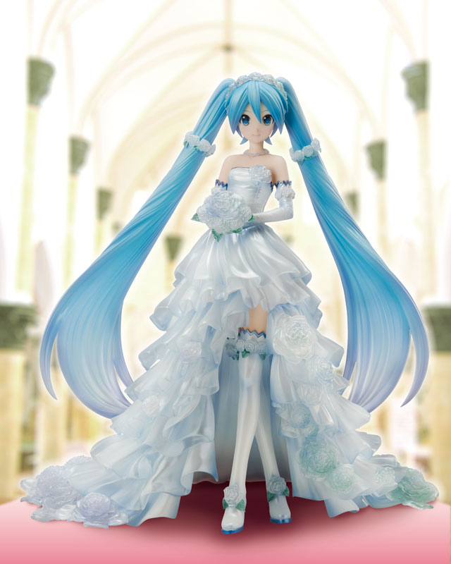 Figura completa de la serie vocal de personajes 01 Hatsune Miku en vestido de novia, versión 1/7