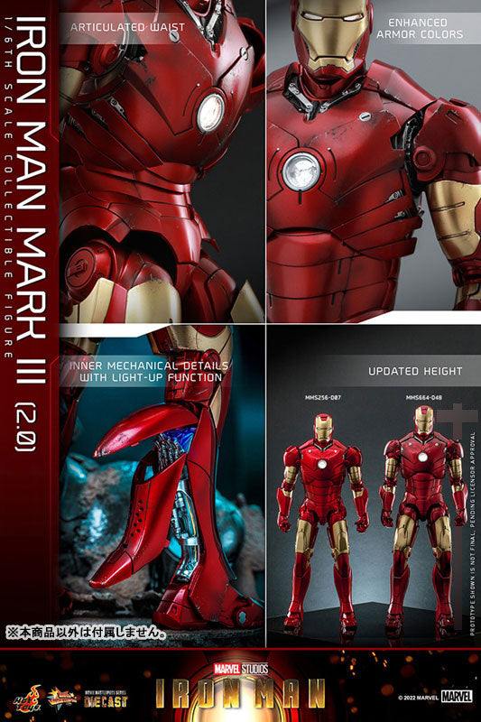 Movie Masterpiece DIECAST "Iron Man" 1/6 Scale Figure Iron Man Mark. 3 (2.0 Ver.)