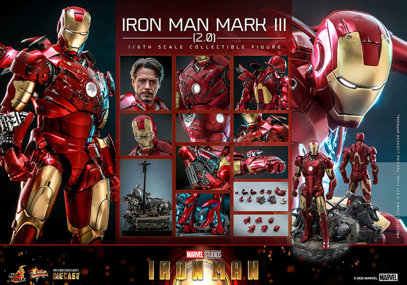 Movie Masterpiece DIECAST "Iron Man" 1/6 Scale Figure Iron Man Mark. 3 (2.0 Ver.)