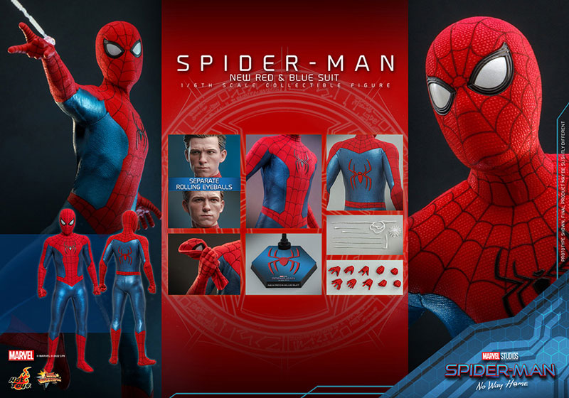 Movie Masterpiece "Spider-Man: No Way Home" 1/6 Scale Figure Spider-Man (New Red & Blue Suit)