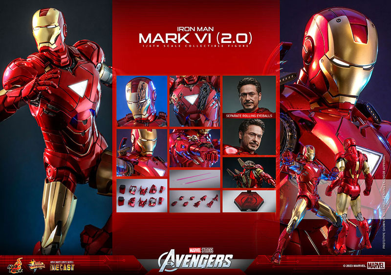 Movie Masterpiece DIECAST "The Avengers" 1/6 Iron Man Mark. 6 (Version 2.0)