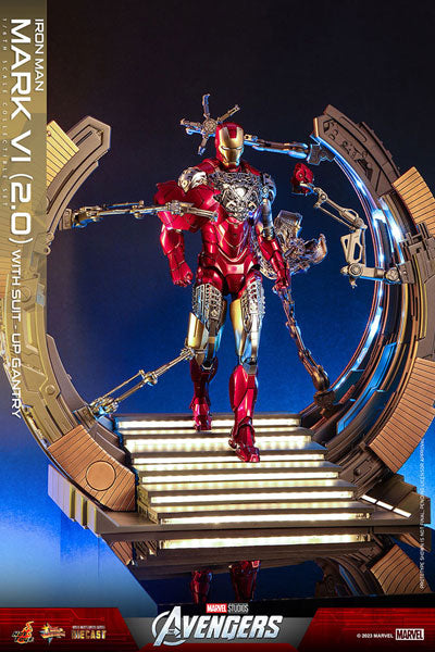 Movie Masterpiece DIECAST Iron Man Mark. 6 (Version 2.0) [w/Suit-Up Gantry]