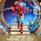 Movie Masterpiece DIECAST Iron Man Mark. 6 (Version 2.0) [w/Suit-Up Gantry]