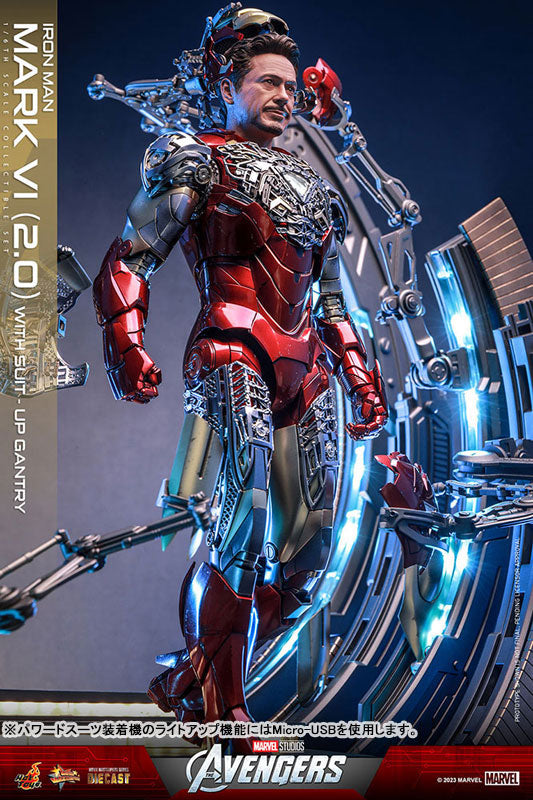 Movie Masterpiece DIECAST Iron Man Mark. 6 (Version 2.0) [w/Suit-Up Gantry]