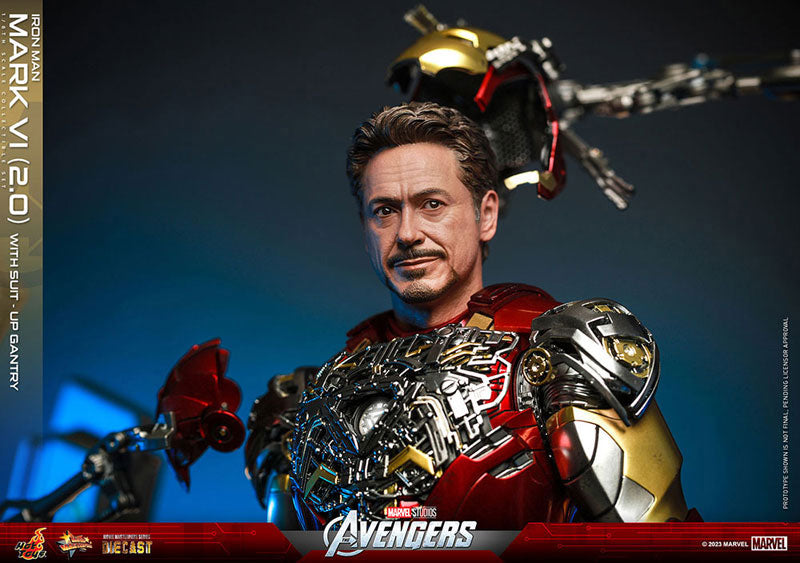 Movie Masterpiece DIECAST Iron Man Mark. 6 (Version 2.0) [w/Suit-Up Gantry]