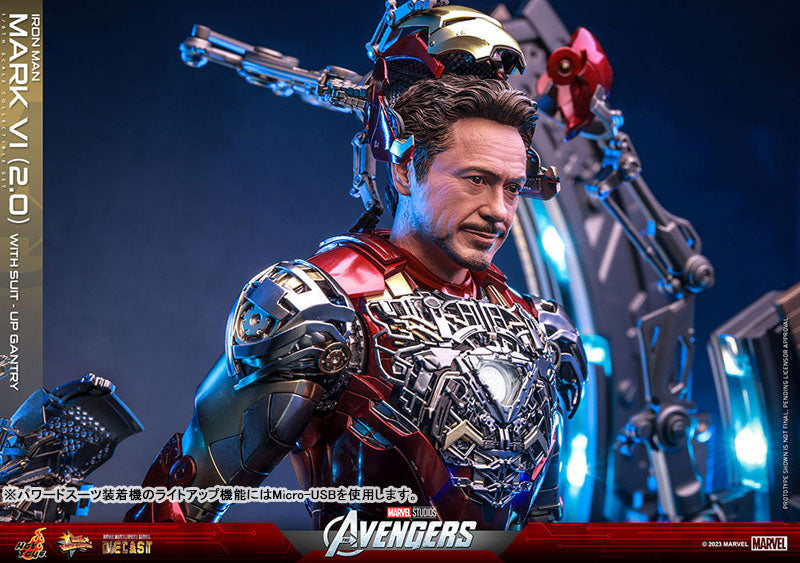 Movie Masterpiece DIECAST Iron Man Mark. 6 (Version 2.0) [w/Suit-Up Gantry]